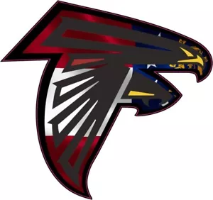 FALCONS FLAG FULL SIZE FOOTBALL HELMET DECALS - Picture 1 of 3