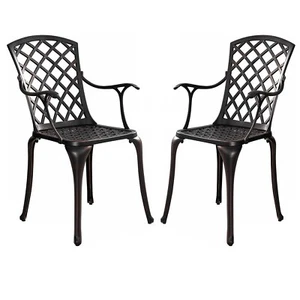 Withniture Outdoor Cast Aluminum Patio Chairs, All-Weather Outdoor Dining Chairs - Picture 1 of 7