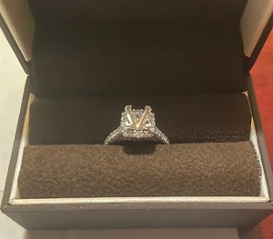 Diamond Engagement Ring Vera Wang Love Setting White Gold Sapphire Halo READ - Picture 1 of 10