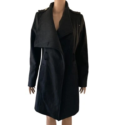 Guess Coat Womens Size Medium Wool Blend Black  - Image 1 of 4