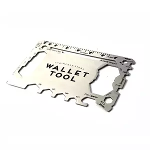 Wallet Multi Tool Credit Card Wallet Tool Stainless Steel Secret Santa Gift Men - Picture 1 of 5