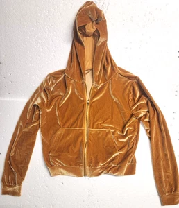 Fabletics Hoodie Damen Small Braun Samt Cropped Jacke Full Zip Langarm - Bild 1 von 10