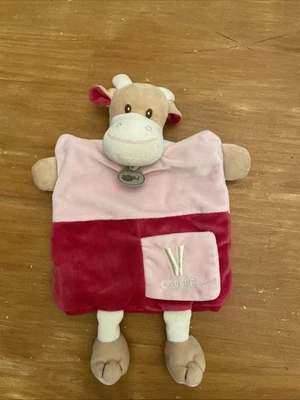 O/ Doudou Peluche Marionnette Babynat Baby Nat' Collection V comme Vache Rose - Photo 1/4