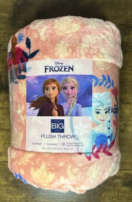 NEW DISNEY PRINCESS FROZEN - KOHLS THE BIG ONE- PLUSH THROW BLANKET 5X6 FT - Image 1 of 4