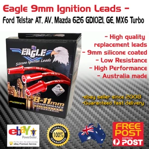 Eagle 9mm Ignition Leads Fit 4cyl Ford Telstar AT AV Mazda 626 GD1021 GE MX6 Red - Picture 1 of 5