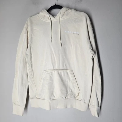 Scotch & Soda Mens Hoodie Medium Cream Organic Cotton Pullover Sweatshirt Casual - Image 1 of 4