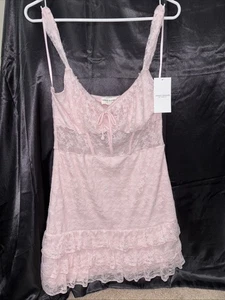 Rosa Spitze ärmelloses Kleid neu mit Etikett Junior XL - Bild 1 von 8