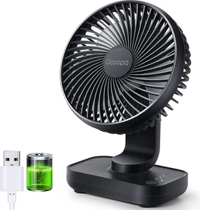 Ventilatore Da Tavolo USB Con Batteria Di 4000Mah Ricaricabile, Mini Ventilatore - Foto 1 di 12