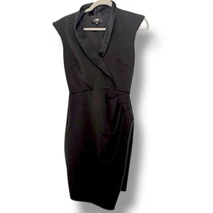 ABS Allen Schwartz Black Blazer Dress S | Sleeveless Cocktail Tuxedo Mini - Picture 1 of 6