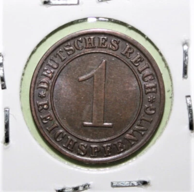S11 - Germany 1 Pfennig 1934-A Uncirculated Bronze Coin - Deutches Reich ***Nice - Image 1 of 2