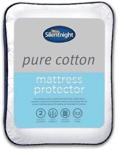 Breathable & Smooth Premium Cotton Mattress Protector Cover Machine Washable, - Picture 1 of 5