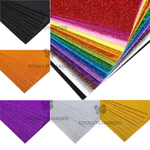 A4 Glitter Card Coloured Premium Quality Low Non Shed 250gsm Crafts Mixed - Picture 1 of 12
