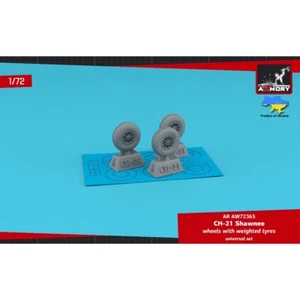 Armory Models AR AW72365 Scale kit 1/72 CH-21 Shawnee wheels w/ weighted tyres - Picture 1 of 12