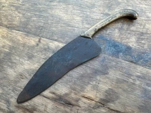 1890 Antique Old Brass Handle Steel Blade Mughal Dagger Sword Knife - Picture 1 of 9