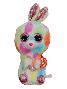 Ty Beanie Boos Pastel Tie Dye Bunny Rabbit Lollipop (NEW WITH TAG) - Picture 1 of 2