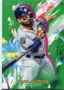 2020 TOPPS INCEPTION GREEN PARALLEL ASTROS JOSE ALTUVE #3