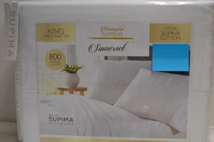KENSINGTON GARDENS SOMERSET 4-TEILIGES KING SIZE LAKEN-SET FARBE WEISS 800TC NEU IN VERPACKUNG - Bild 1 von 4