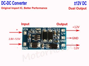 ±12V Dual Output DC-DC Converter Step Up Boost Voltage 3V~5V to 12V Module - Picture 1 of 4