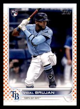 2022 Topps Orange Star /99  25 Vidal Brujan RC - Tampa Bay Rays