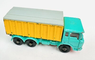 1968 Lesney Matchbox #47 DAF Tipper Container Truck blue/green cab Rare Color - Image 1 of 4