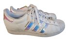 Sporty Adidas Grand Court K US Size 10 White Iridescent Shoes 