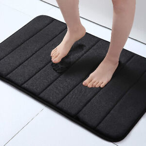Memory Foam Bath Mat Large Absorbent Shower Carpet SoftPad Non-Slip Bathroom Rug