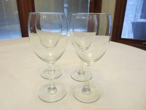 Set of 4 Multi-Sided Stem 7 1/4” Clear Water Goblets - Picture 1 of 5