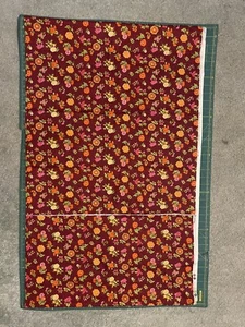 3 1/3 yds. x43" burg./yellow/orange "Flower of the Month Club" 100%cotton fabric - Picture 1 of 8