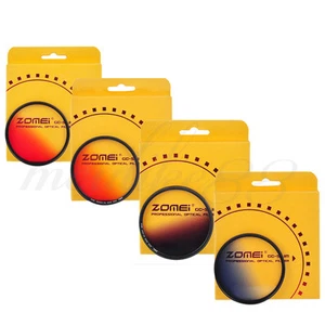 ZOMEI 49mm Ultra Slim Gradient Neutral Density Filter Kit Grey Blue Orange Red - Picture 1 of 12
