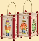 Laterne Nußknacker & Räuchermann HxBxT = 14x9x9cm NEU Holzlaterne Leuchter Adven