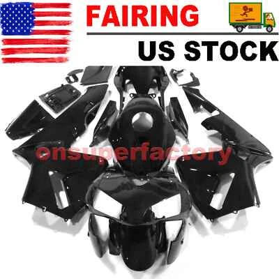 Injection For Honda CBR600RR CBR 600RR 2003 2004 Glossy Black Fairing Kit Panel - Image 1 of 3