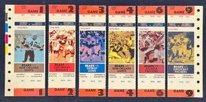 LOT OF 6 DIFFERENT 1977 CHICAGO BEARS GAME TICKETS SOLDIER FIELD WALTER PAYTON - Picture 1 of 2