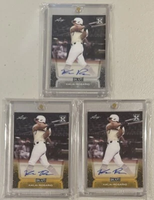 (3) 2020 KALAI KALA’I ROSARIO LEAF DRAFT AUTOGRAPHED ROOKIE CARD #BA-KR1 GOLD - Image 1 of 4