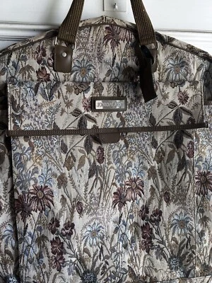 Vintage Jordache Floral Tapestry Garment Hanging Travel Luggage Bag 49”x22” - Image 1 of 4