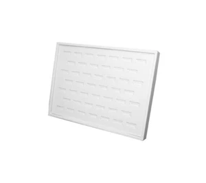 10" x 7-1/2" White Faux Leather 46 Rings Ring Tray Display Fixture Jewelry - Picture 1 of 3