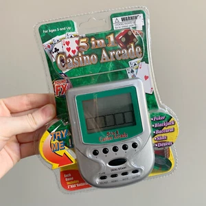 5 in 1 Casino Arcade Handheld Game Poker Blackjack Slots NEW - Picture 1 of 4