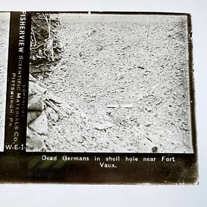FISHERVIEW Glass WWI STEREOGRAPH Card Stereoview PLATE - Photograph Slide W-E-1 - Picture 1 of 6