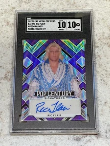 RIC FLAIR ~ 2022 Hoja Metal Pop Century Automático BA-RF1 Onda Púrpura 7/7 SGC 10/10 - Imagen 1 de 3