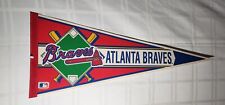Vintage 1990's ATLANTA BRAVES 29" Wincraft Felt Pennant Full Size Baseball MLB