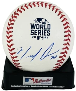 Marcell Ozuna Signed 2021 World Series Baseball Atlanta Braves Super Rare + BAS - Picture 1 of 2