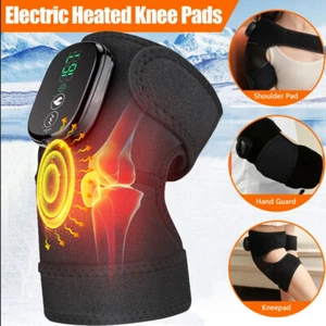 Electric Heating Vibration Knee Joint Pad Brace Leg Therapy Massager Pain Relie - Picture 1 of 12