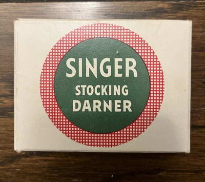 Medias de costura vintage Singer 35776 Darner aro caja y manual EXCELENTE Foto 1 de 4
