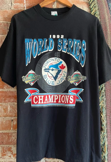 Serie Mundial Toronto Blue Jays 1992 campeones camiseta color negro VK02805 Foto 1 de 1