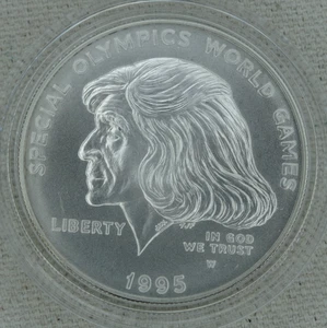 1995-W Special Olympics Silver Dollar US Mint $1 Commemorative Coin Unc - Picture 1 of 2