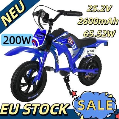 C6 12 Zoll Elektrisches Dirtbike für Kinder 200W 25.2V,  16km/h EU GOT JKING HOT - Bild 1 von 4