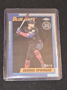2025 Topps Update Silver Pack George Springer 1990 Chrome Black Refractor 9/10 - Bild 1 von 2