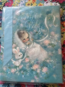 Vintage 1960er Baby Buch Album Hallmark Andenken Erinnerung Aufzeichnung unbenutzt USA - Bild 1 von 7