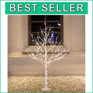 Albero di betulla realistico 3 piedi con 64 luci LED certificate UL - decorazione interno/esterno - Foto 1 di 10