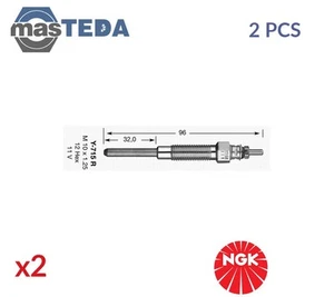 5376 ENGINE GLOW PLUGS NGK 2PCS FOR VW TARO 2.4 D,2.4 D 4X4 2.4L 59KW,61KW,58KW - Picture 1 of 5
