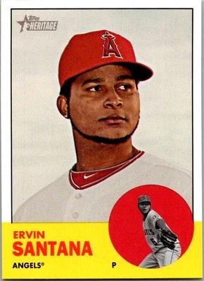 2012 Topps Heritage #322 Ervin Santana - Image 1 of 2